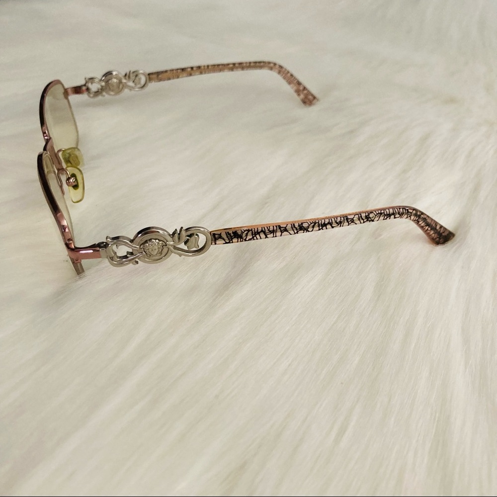🌀Versace VE1199 Metal Frame Rose Gold Eyeglasses - Picture 8 of 11